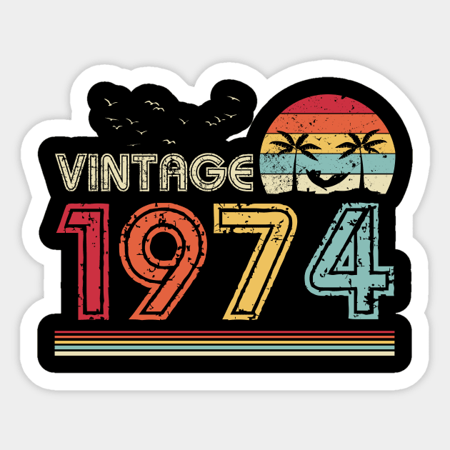 Vintage 1974 Limited Edition 47th Birthday Gift 47 Years Old Sticker by Penda